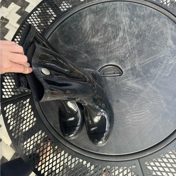 UGG Glossy Black Women's Rain Boots - Picture 3 of 7